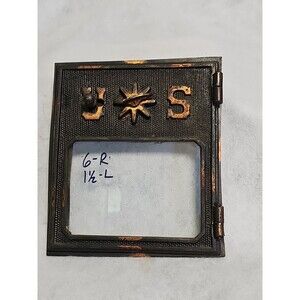 VTG 1900s  Antique Brass US Post Office PO Mail Box Door Combo Star WORKS Great